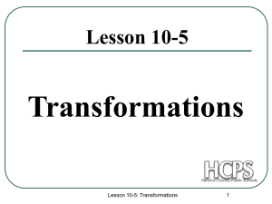 Lesson 1 Transformations