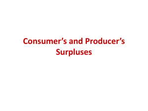 Consumer`s and Producer`s Surpluses