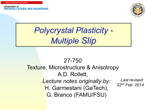 Anisotropy, part 3, Multi-slip Crystal Plasticity (Taylor model)