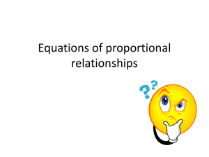 Representing proportional relationships with equations