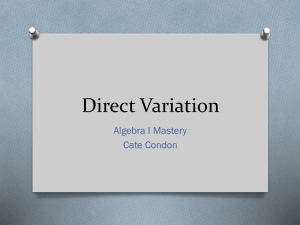 Direct Variation - Super Fun Website