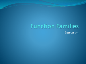 1-5 Function Families