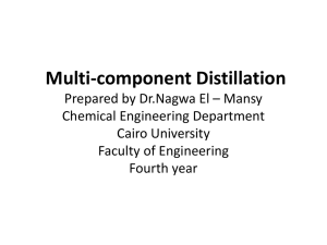Multi-component Distillation Prepared by Dr.Nagwa El