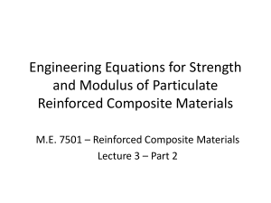 Engineering Equations for Strength and Modulus