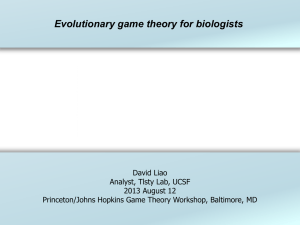 + Evolutionary game theory for biologists