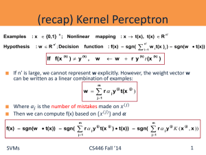 Lecture #8: Support Vector Machines