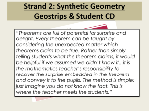 Using geostrips to aid understanding of geometry