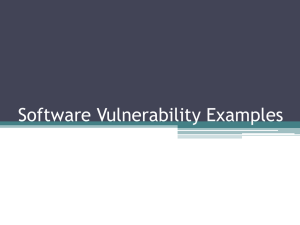 Software Vulnerability Examples