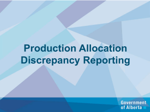 Production Allocation Discrepancy Reporting