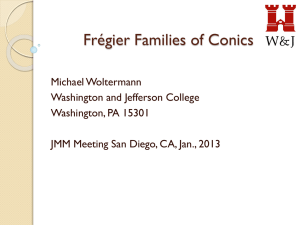 Fregier Families of Conics - Washington & Jefferson College