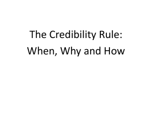 Credibility presentation 2012