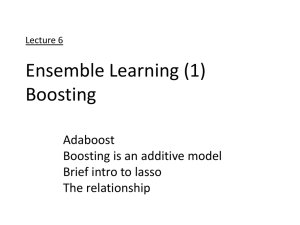 Lecture 6: Boosting