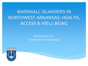 marshall islanders in northwest arkansas: health, access, and well