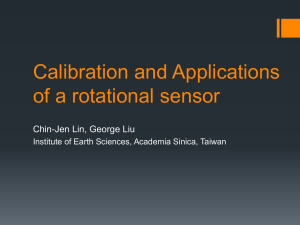 Calibration and Application of a Rotational Sensor
