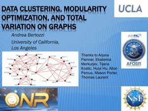 Data clustering, modularity optimization, and total variation on graphs