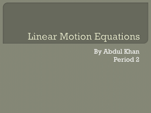 Equation of Motion