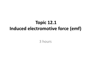 Topic 12.1 Induced electromotive force (emf)