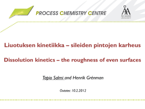 Solid-liquid reaction kinetics