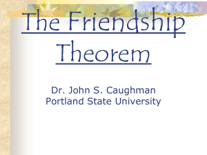 The Friendship Theorem - Portland State University