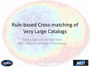 O1.1 Rule-based Cross-matching of Very Large Catalogs
