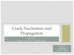 CRACK NUCLEATION AND PROPAGATION