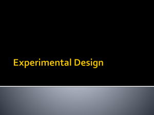 Feb. 27-- Experimental design