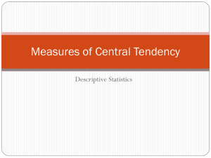 Measures of Central Tendancy