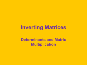 Inverting Matrices