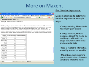 More on Maxent