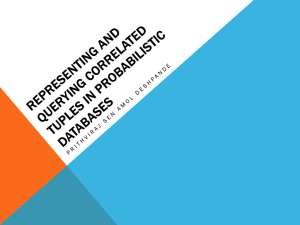 Representing and Querying Correlated Tuples in Probabilistic