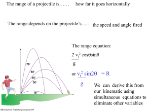 1.3 The range and trajectory equations DERIVED