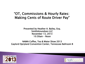 OT, Commissions & Hourly Rates: Making Cents of Route Driver Pay
