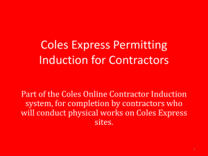 A HAZARDOUS ZONE. - Coles Group Contractor Safety