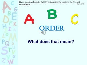 ABC Order2nd letter with audio