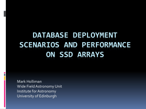 Database Deployment scenarios and performance on SSD arrays