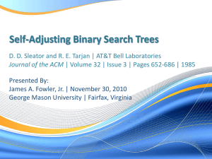 Self-Adjusting Binary Search Trees