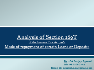 Analysis of Section 269T