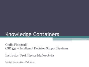 Knowledge Containers