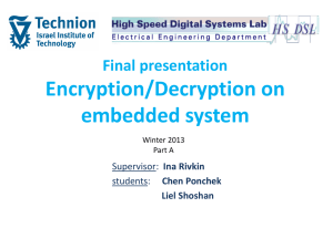 Final presentation Encryption/Decryption on embedded system