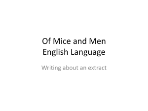 Of Mice and Men English Language
