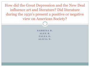 How did the Great Depression and the New Deal influence art and