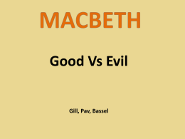 Macbeth essay on good and evil