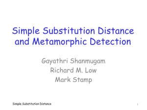 simple substitution distance