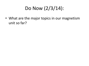 Magnetism Quiz Review