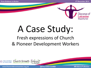The Revd Barry Hill - Church Growth Research Programme