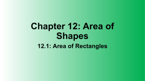 Chapter 12: Area of Shapes