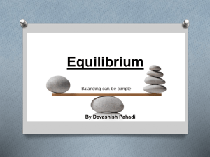 Conditions for Equilibrium