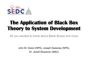 The Application of Black Box Theory to System Development