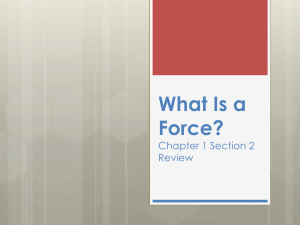 What is a Force Review Slide Show – Chapter 1 Section 2
