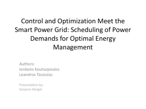 Control and Optimization Meet the Smart Power Grid: Scheduling of